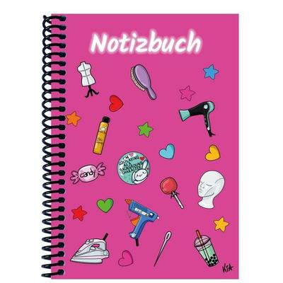 A 4 Notizbuch Manga Items, pink, liniert