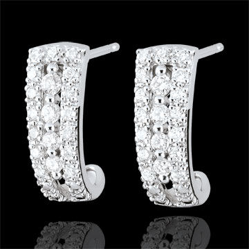 Edenly Creolen Schicksal - Medici - Diamant und WeiÃŸgold - 9 Karat