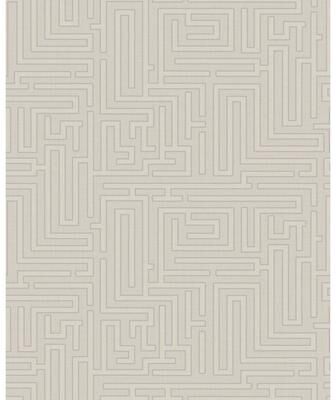 Seabrook Designs Darcy Geometric Maze Unpasted Wallpaper