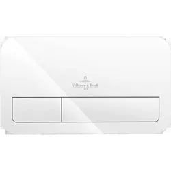 Villeroy & Boch ViConnect WC-Betätigungsplatte, 2-Mengen-Spülung, 253x145x10mm, 92249068, Farbe: Weiß