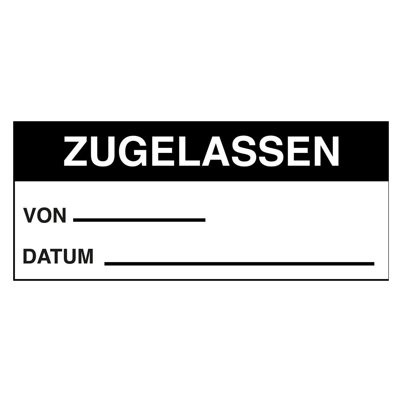 Brady B-500, BESCHRIFTBARE Etiketten zur Qualitätskontrolle, Vinylgewebe, Schwarz auf weiss, 38 x 1 (38 mm) (335084)