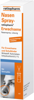 ratiopharm GmbH NASENSPRAY-ratiopharm Erwachsene kons.frei 15 ml 00999848