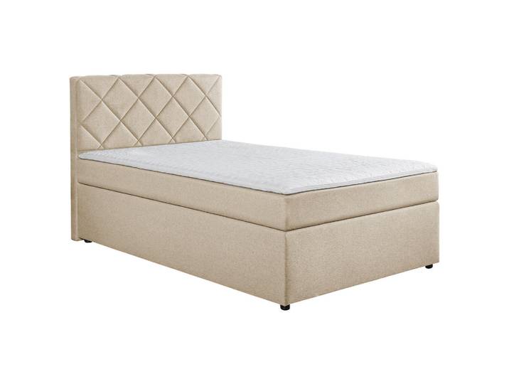 Boxxx Boxspringbett, Creme, Kunststoff, H2, 120x200 cm, Oeko-Tex® Standard 100, gepolstertes Kopfteil, Topper durchgehend, In verschiedenen Grössen erhältlich, Matratze durchgehend, Schlafzimmer, Bett, Einzelbetten