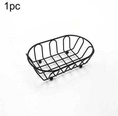 Inspired Living Premium Stainless Steel Organizer & Multi Purpose Storage Basket For Makeup, Vanity & Home black