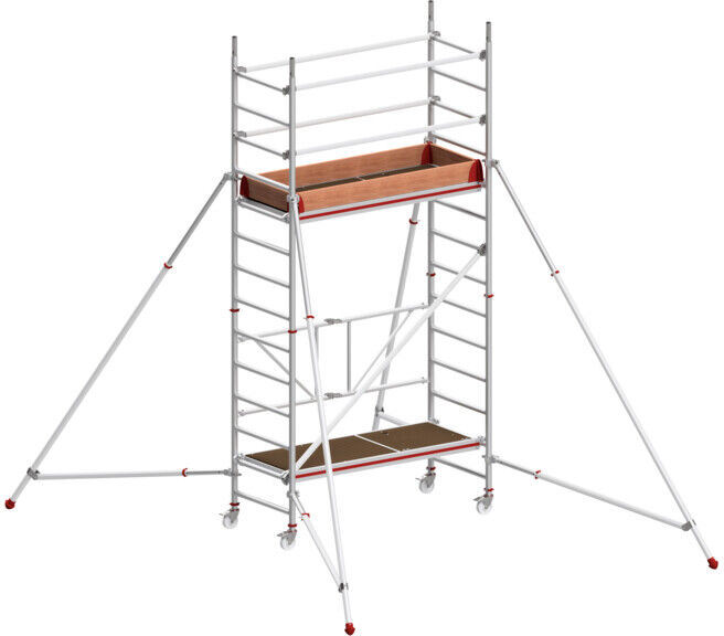 Échafaudage roulant, pliant avec stabilisateurs, hauteur de portée 4,57 m Hymer (817705)