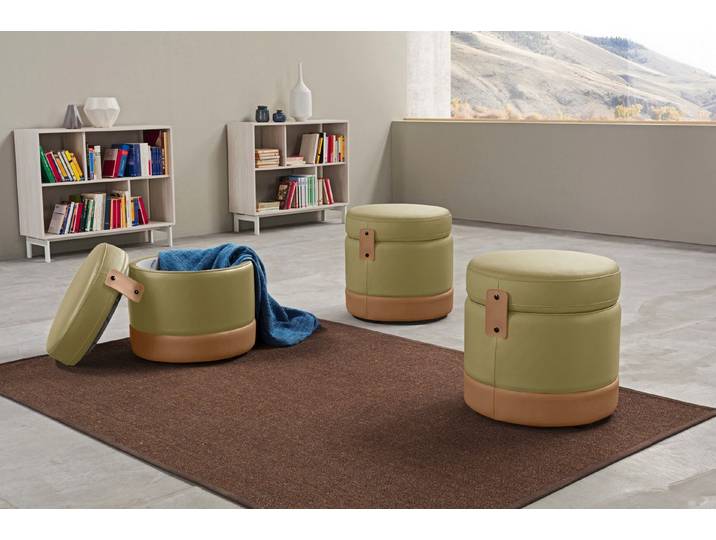 Egoitaliano Hocker Tonder, Designhocker als Blickfang mit tollen Details, B/T 50/50cm, inkl. praktischem Stauraum als funktionale Stauraummöglichkeit