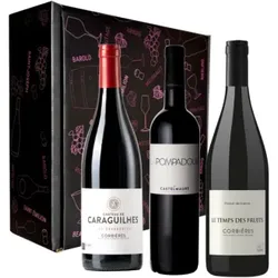 Wein-Geschenkset - Languedoc Corbières - Bestseller - 3 Fl. - 2.25L