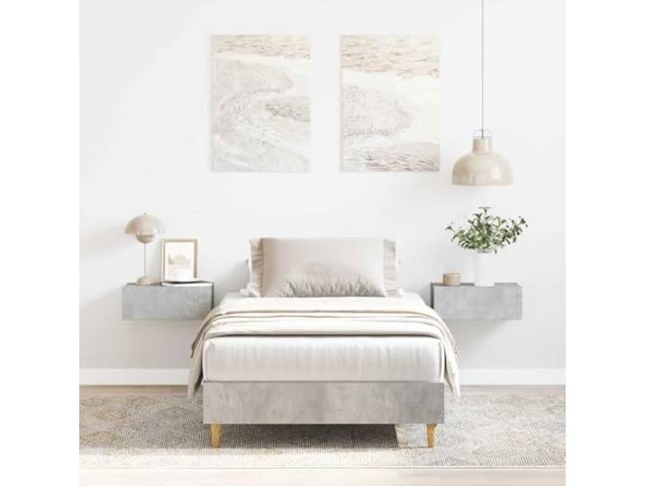 RJPLMFV Bettgestell, Beton, 100 x 200 cm, Holz, Technik Ohne Matratze, Lattenrost inklusive, robuste Füße, feuchtigkeitsbeständig