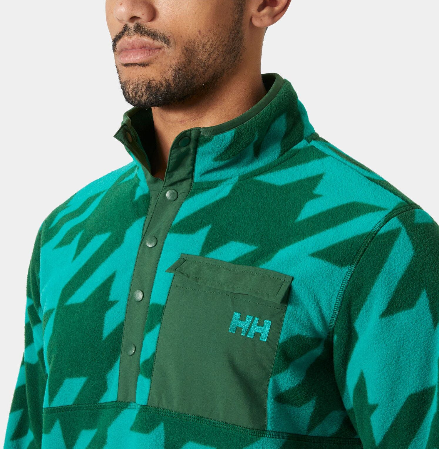 Helly Hansen Men's Maridalen Printed Fleece - Green - S