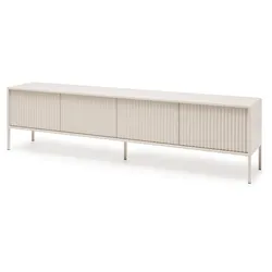 LOWBOARD Noto mit 4 Türen und geriffelten Fronten, 200 cm