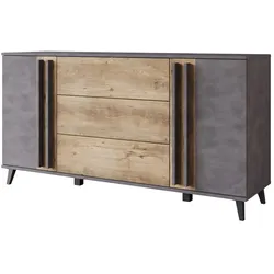 Sideboard  Helsinki , grau , Maße (cm): B: 150 H: 77,8