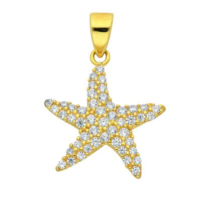 Kettenanhänger ADELIA´S "Anhänger Stern 333 Gold ( 8K ) mit Zirkonia", gold, Schmuckanhänger, Mädchen, mit Zirkonia, Gold, Kettenanhänger, Goldanhänger Stern