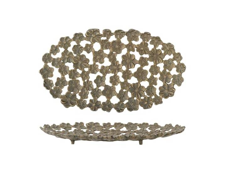 Bloomingville Creative Collection Micha Tablett, Gold, Aluminium, L43,5xH4,5xB25 cm