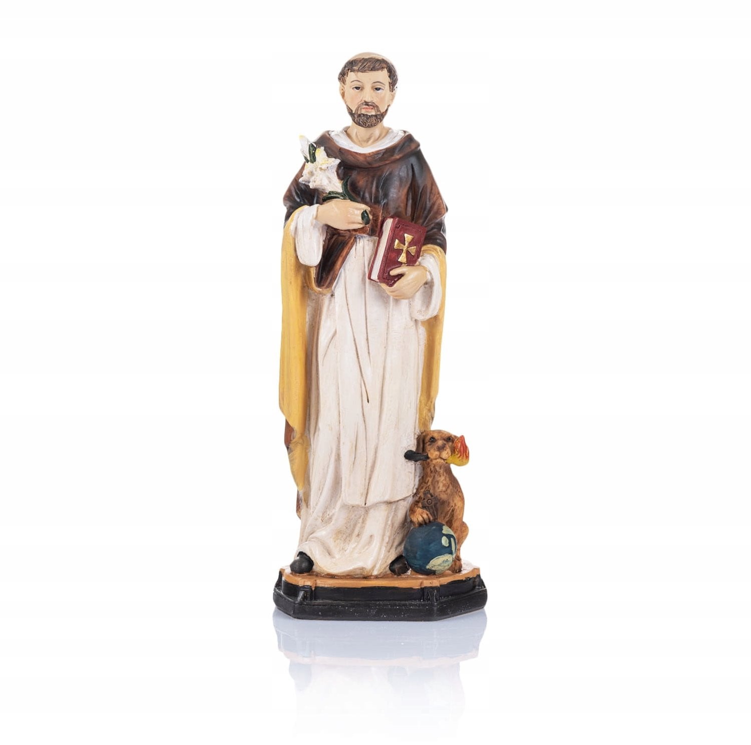 Sint Dominicus Figuur van Hars, Hoogte: 29 cm