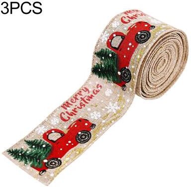 Inspired Deals Christmas Tree Ribbon Roll 5m Decorative Christmas Decoration Ribbon For Holiday Crafts & Gift Wrapping hemp
