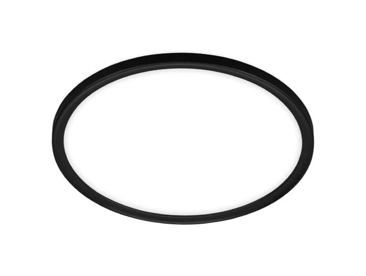 BRILONER Leuchten – LED Bad Deckenleuchte mit Backlight, IP44 LED Badezimmerlampe, ultraflach, neutralweißes Licht, Schwarz, 290x35 mm (DxH)
