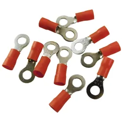 10Stk Quetsch Ring Kabelschuhe Ringöse 6mm Öhsen rot MSZS 0,5-1,5mm2 MSZS-1,5/6