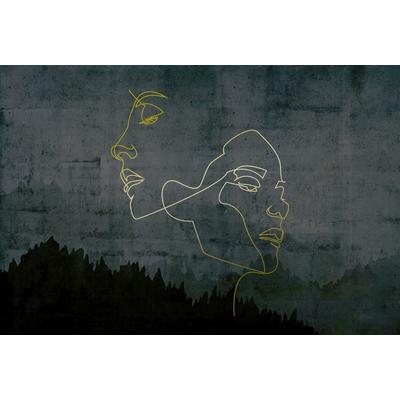 Architects Paper "Atelier 47 Golden Outline 4" abstrakt glatt Vlies, Wand, Schräge, Decke