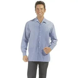 Unisex Hemd/Bluse Langarm "12/742" - S - hellblau