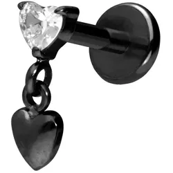 Titan Labret mit Push Fit 2 HERZEN