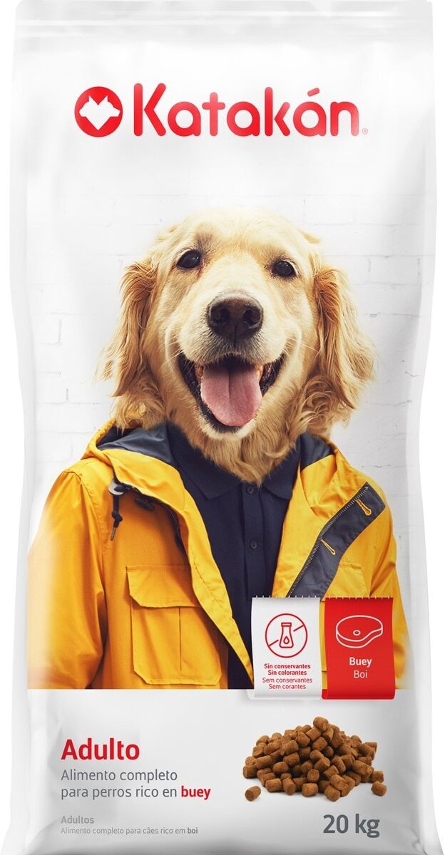 Katakán Pienso para perros adultos buey.  (20 kg)