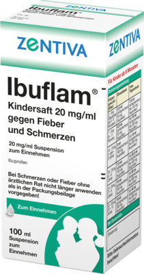 Zentiva Pharma GmbH IBUFLAM Kindersaft 20mg/ml gegen Fieber u.Schmerz. 100 ml 09731722