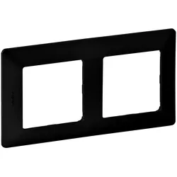 Legrand 754252 Valena Life 2-fach Rahmen Farbe: Schwarz