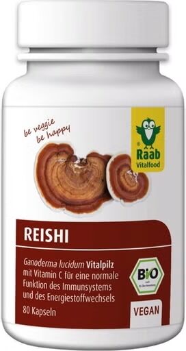 Raab Vitalfood Reishi 80 Capsules Bio Sg Vegan
