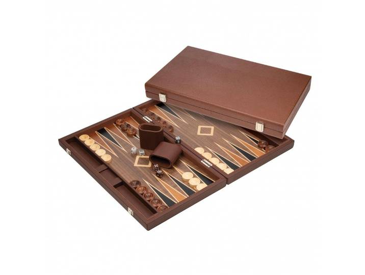 Philos Spiel, Backgammon Polyegos - groß - Kunstleder