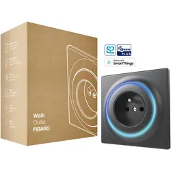 Fibaro, Smart Plug, teckdose Walli Outlet Type E mit Repeaterfunktion zur Steuerung elektrischer Gerte schwarz