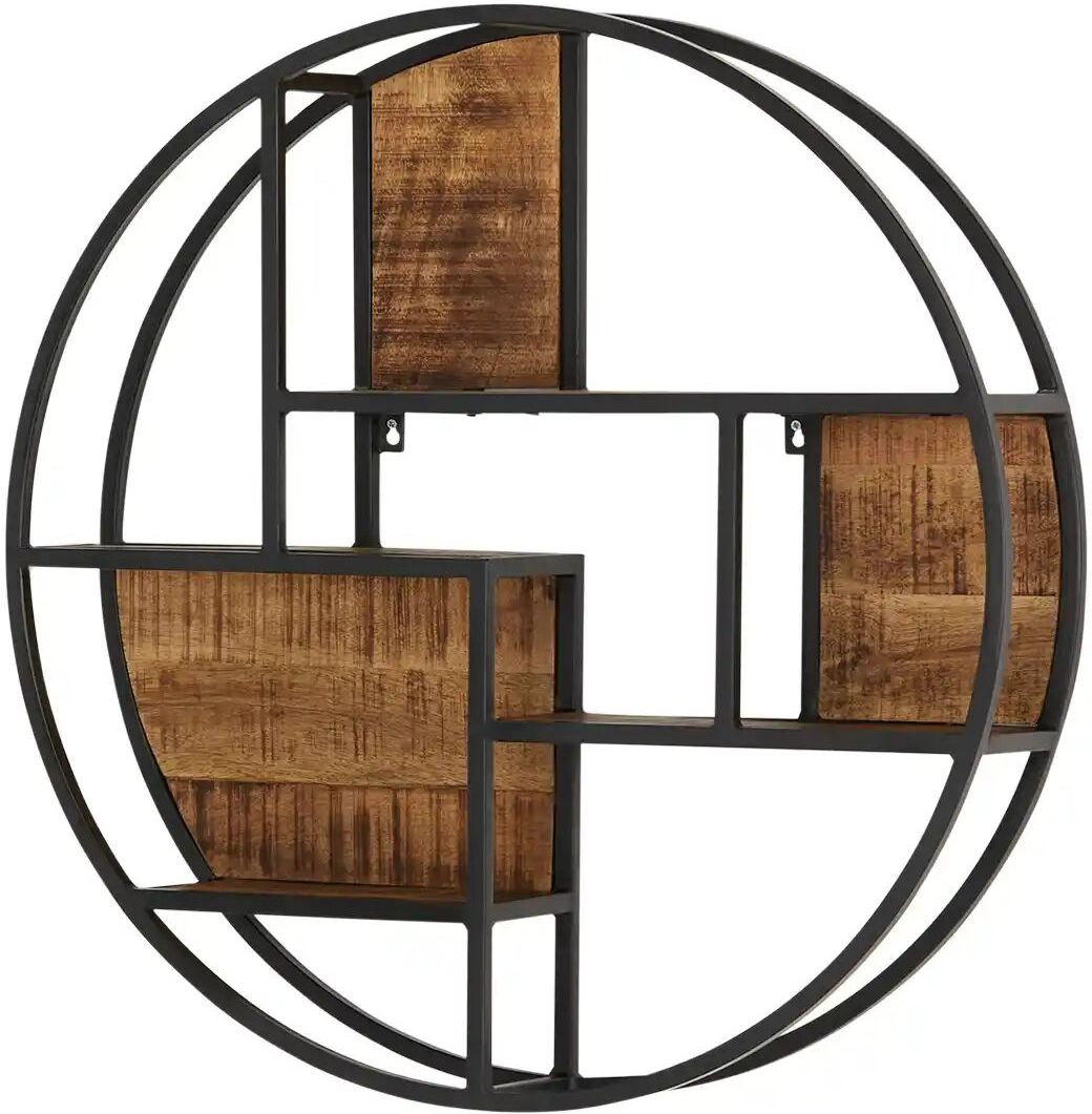 Höffner Wandregal  Round ¦ schwarz ¦ Maße (cm): T: 16.0  Ø: 80