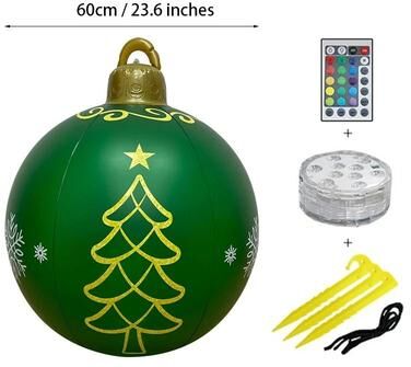 Uplift Essentials 24 Inch Outdoor Waterproof Inflatable Christmas Ornament Ball style F