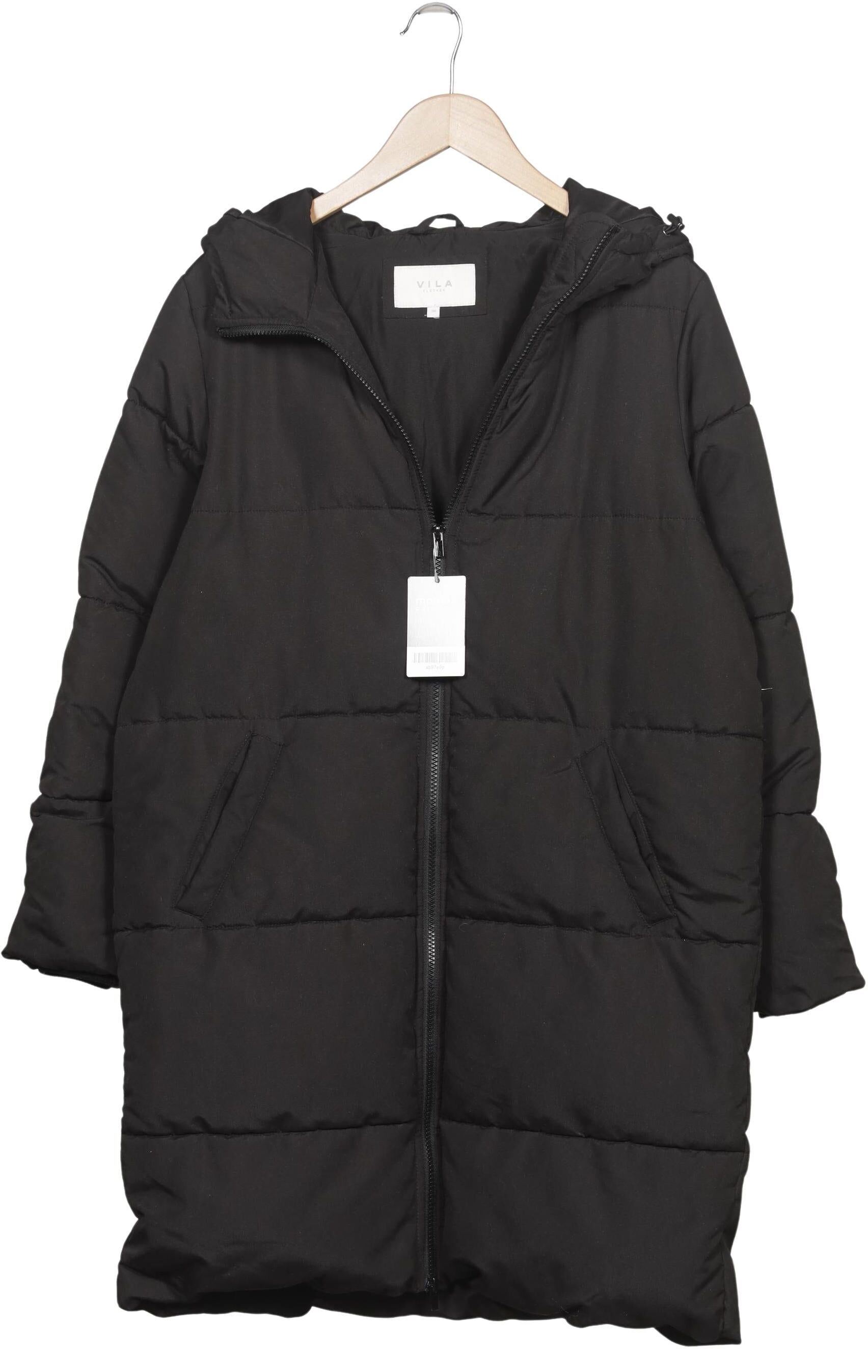 Villa Gaia Damen Mantel, Schwarz, Gr. EU 38, Synthetik - Second Hand