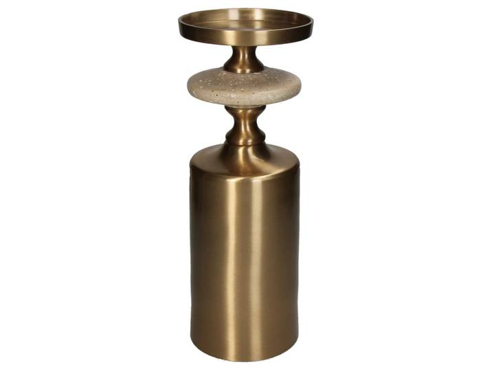 Kerzenständer Aluminium, Gold H: 31 cm Kersten