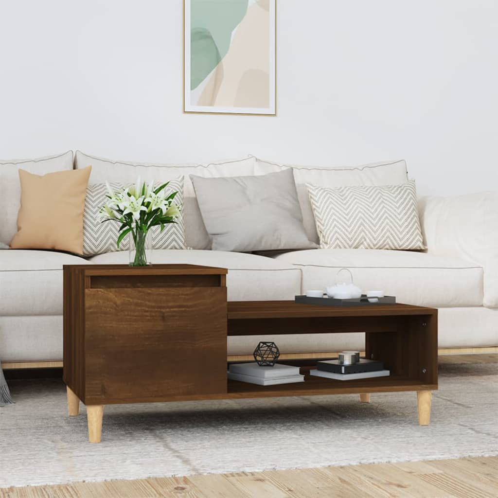 17 Stories Karshana Coffee Table with Storage Brown