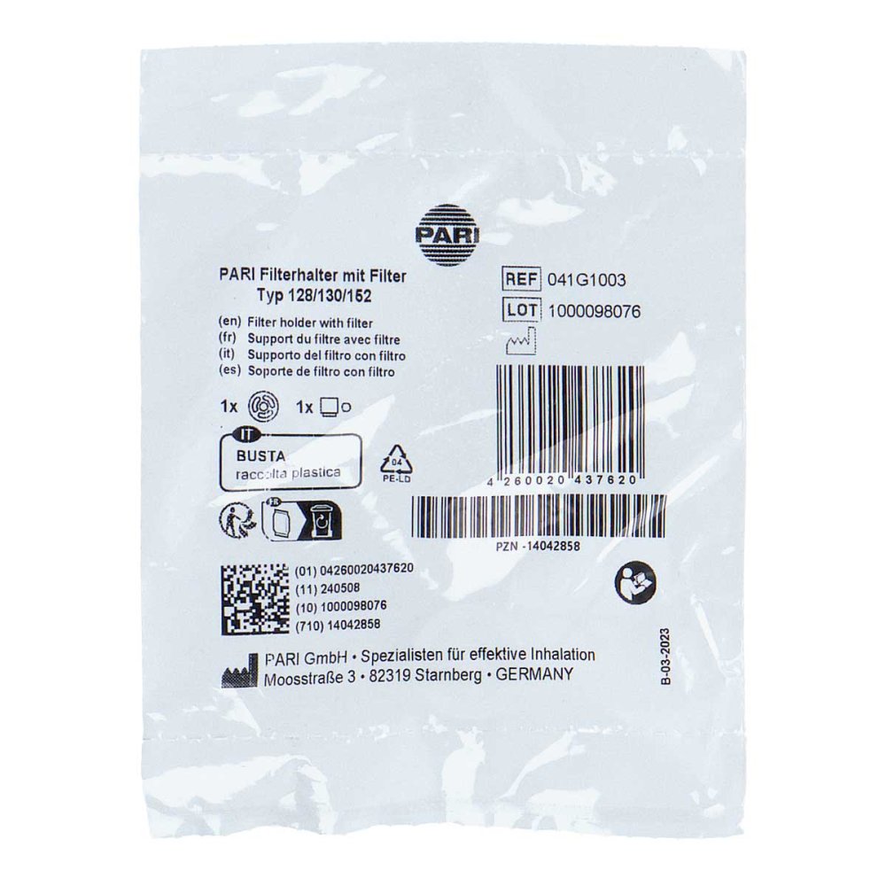 Pari GmbH Pharma -und Apothekenservice Pari Filterhalter mit Filter Typ 130/152/128 14042858