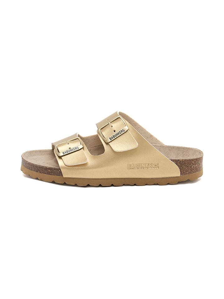 BABUNKERS Family Pantoletten in Gold - 38