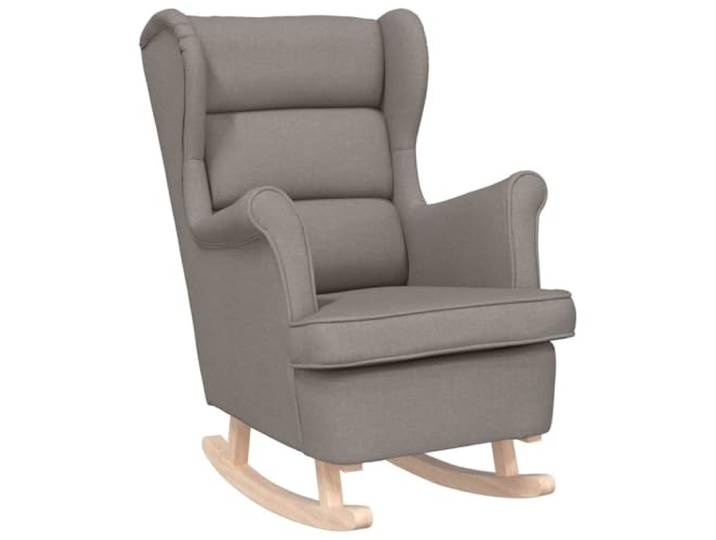 Schaukelstuhl Taupe 74x90x102 cm Polyester gepolstert Polyestergewebe, faltenfest, pflegeleicht, fließende Schwingung, universell für Wohnzimmer und Büro