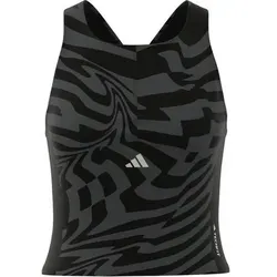 ADIDAS Damen Top Techfit Printed Crop Training, Größe XL in Grau Grau