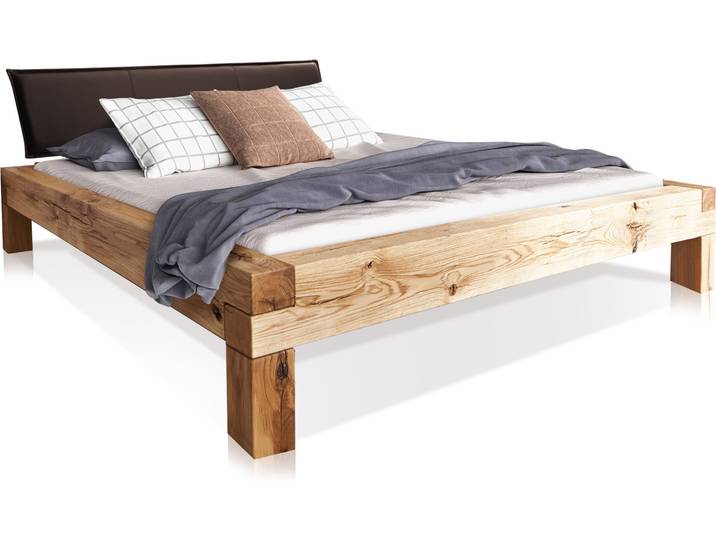 LIAS 4-Fuß-Balkenbett mit Polsterkopfteil, Material