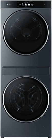 Lavadora secadora - Haier CLC108GNU1, Torre de lavado 10 kg+8 kg, 1400 rpm, Autodosificación, Direct Motion, Antracita