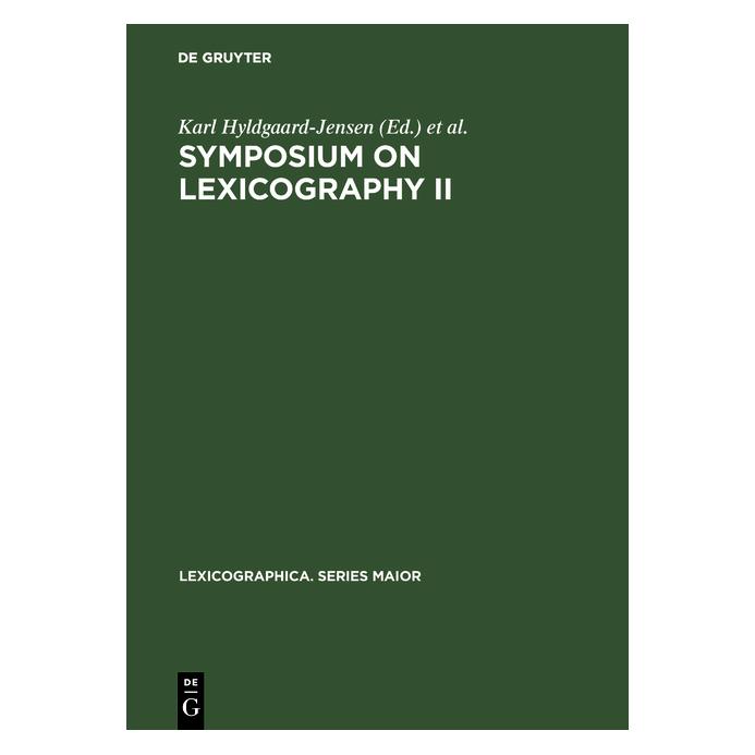 De Gruyter Symposium on Lexicography II (Englisch, Hardcover, Arne Zettersten, Karl Hyldgaard-Jensen) (67825282)