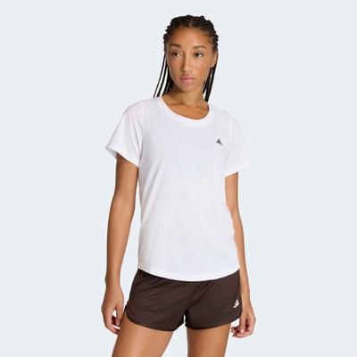 T-Shirt ADIDAS PERFORMANCE "WE MIN SCP TEE", Damen, Gr. S, weiß, Obermaterial: 70% Polyester, 30% Viskose, normal, Rundhals, Shirts T-Shirt, für sportliche Looks im Alltag und beim Training, ohne Verschluss