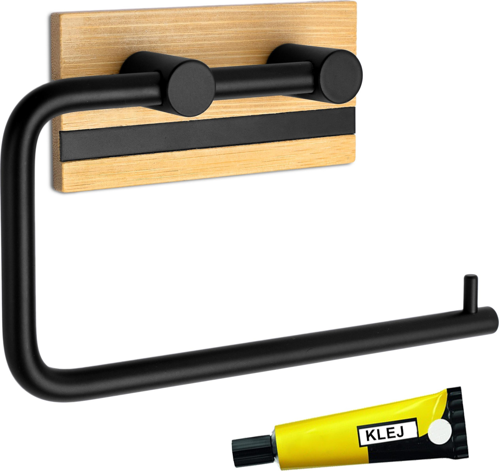 LoftInspired Handdoekhouder Demak, zwart, loft-stijl
