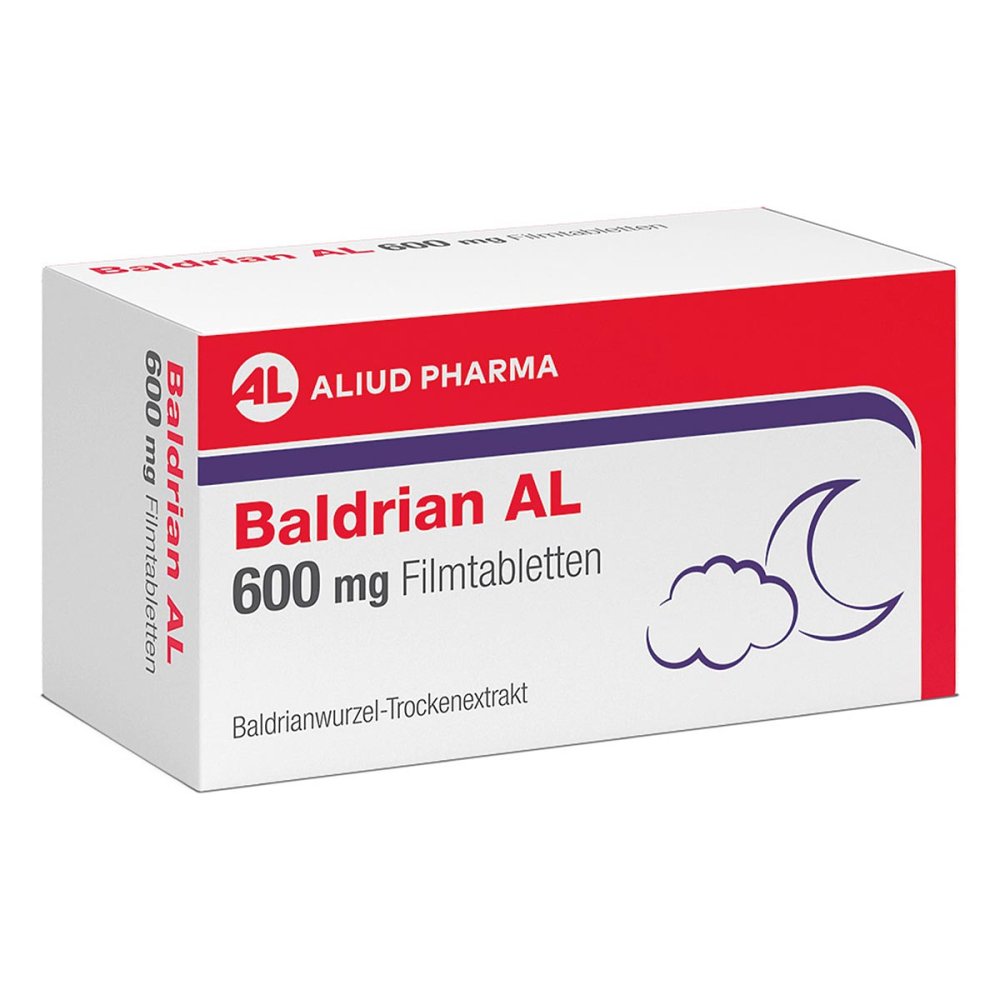 ALIUD Pharma GmbH Baldrian AL 600 mg Filmtabletten bei leichter Nervosität und Sch 19645917