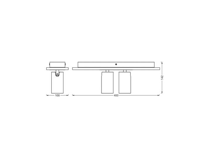 OSRAM Deckenstrahler MERCURY, weiß, 2 Spots GU10-LED 927 dim dimmbar, weiß / opal, für Wohn- / Esszimmer, Metall, Modern