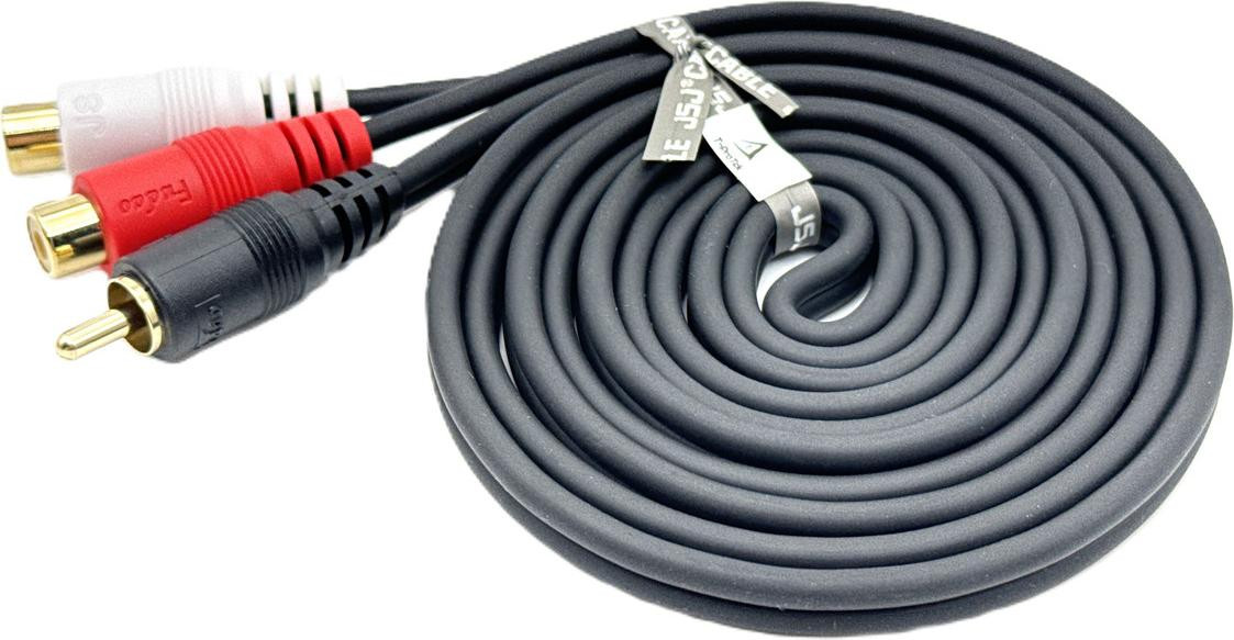 T-ProTek Y-adapter subwooferkabel 1,8 meter RCA cinch-cinch verdelerkabel