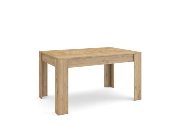 Skraut Home Esszimmertisch Küchentisch, Esstisch 140x90x76 cm Für 6 Gäste Stubentisch Moderner Stil Eiche