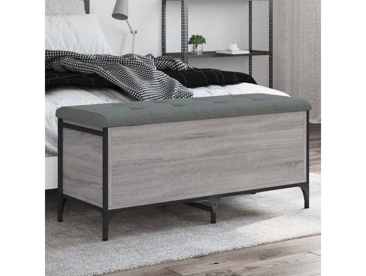 SALE 2025 Banc du couloir - Banc de rangement - Sonoma gris - 102x42x45 cm - bois d'ingénierie 24 78 Kg 4675