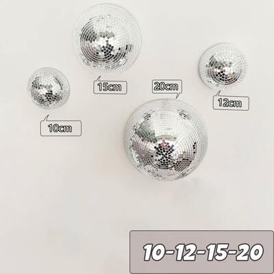 Uplift Picks Disco Ball Wall Decor Mirrored Wall Art Metallic Party Wall Decoration set C